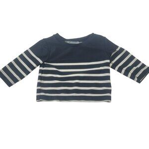 Baby Gap Swim Top, Baby 18-24Mo, Black with White Stripes, Long Sleeve, EUC